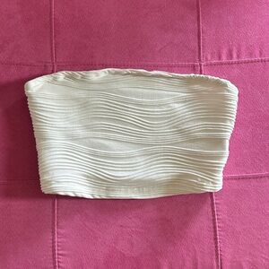 White textured tube top XS